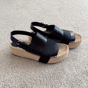 41EU Balenciaga Black + Jute Platform Sandals
